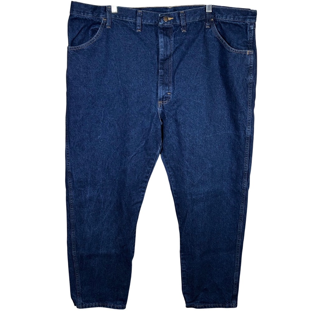 Rustler Men's Dark Wash Denim Jeans Size 46x30 Straight Leg Classic Fit